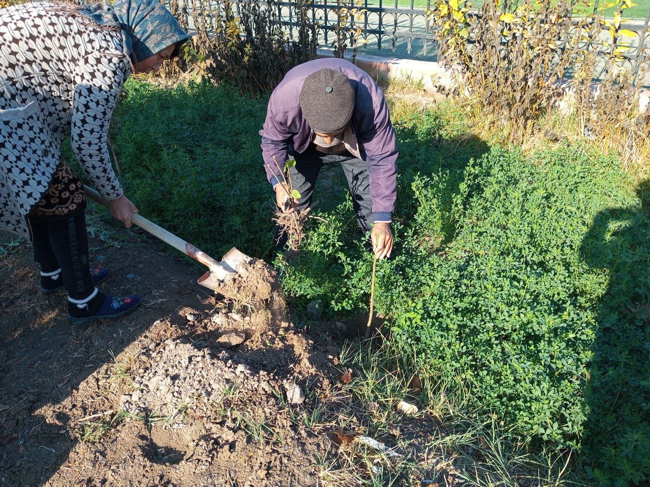 Shovot tumani 15-maktabda Yashil makon tadbiri